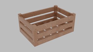 3D wooden  box model