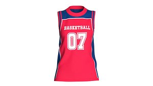 Girls Sleeveless Basketball Tshirt - 07