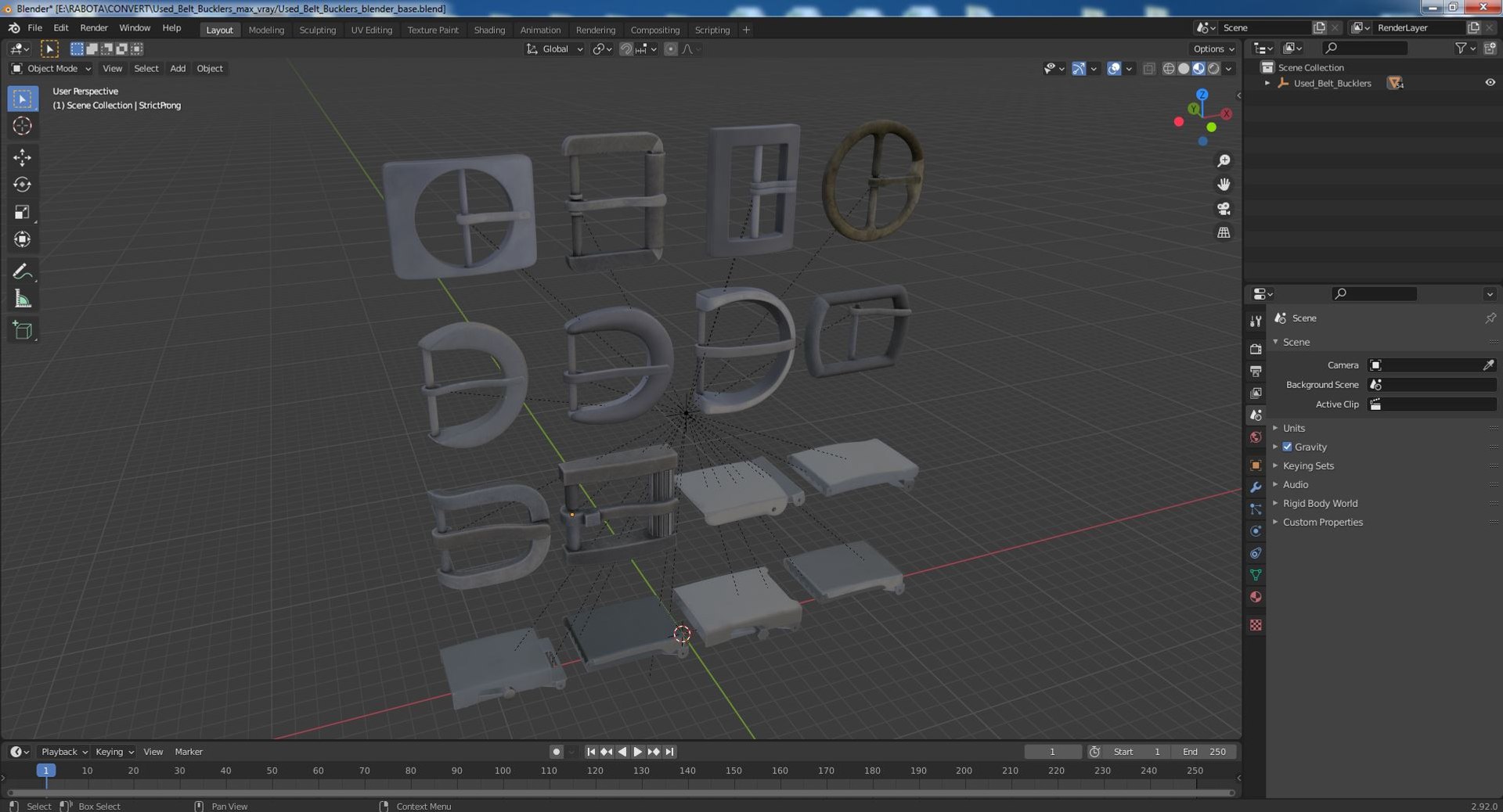 Belt Buckle 3D model preview