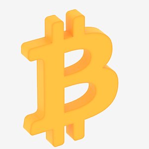 3D bitcoin coin bit model