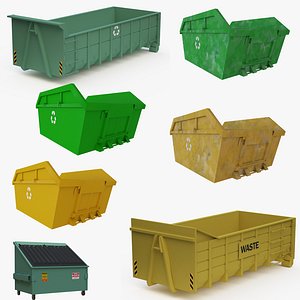 Skip Dumpster and Industrial Containers 3D