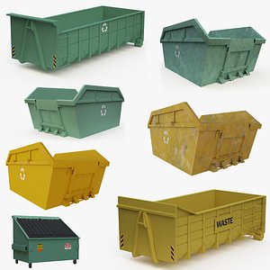 Skip Dumpster and Industrial Containers 3D