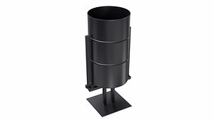 3D model Trash can 02
