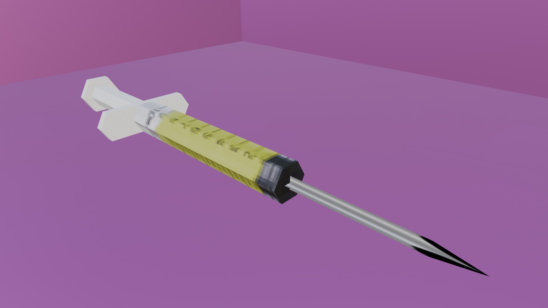 注射器 - 低多边形 - PS1 复古风格3D模型 - TurboSquid 2307045