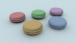 3D macaroons french model