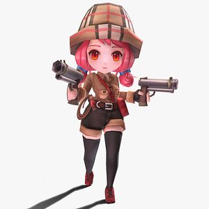 Casual RPG Character - 33 Calina 3D model