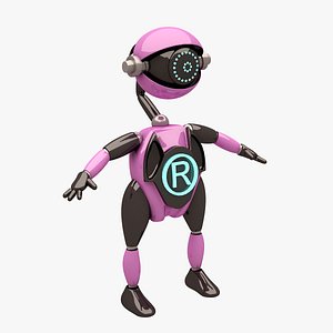robot rigged t-pose max
