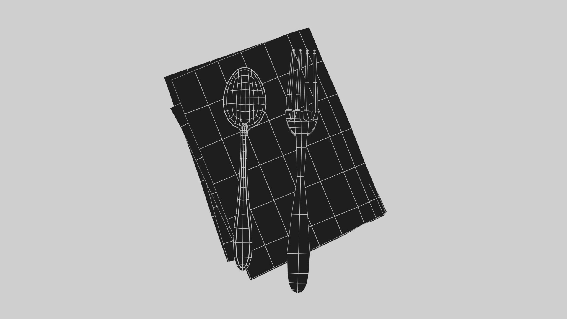 Fork and Spoon model https://p.turbosquid.com/ts-thumb/tX/nPe0QH/Ph/wireframe/jpg/1663189848/1920x1080/fit_q87/f6a5d4e2845ca97d443be0f59f1108e25912b5ad/wireframe.jpg