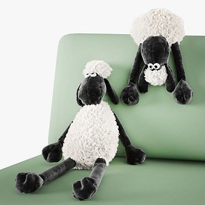 3D Shaun The Sheep Soft Plush Toy 02 2 poses