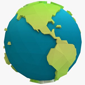 3D model stylized earth