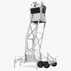 mobile security tower rigged model