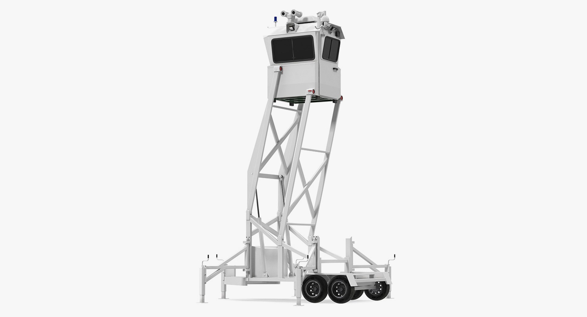 Mobile Security Tower Rigged 3D Model 3D model preview