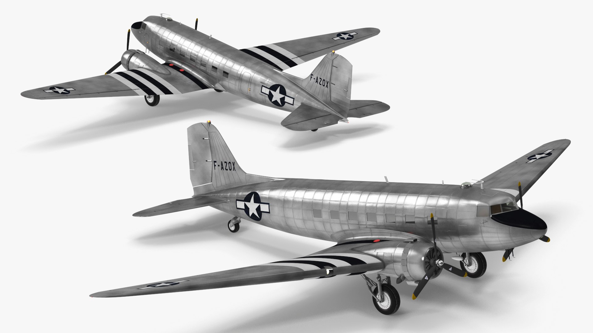 WWII Douglas DC-3 Skytrain Aircraft 3D https://p.turbosquid.com/ts-thumb/tX/vGlIoR/1a/wwiidouglasdc3skytrainaircraftmb3dmodel025/jpg/1719220703/1920x1080/fit_q87/26f96360517ee4018b9290175a97152059676256/wwiidouglasdc3skytrainaircraftmb3dmodel025.jpg