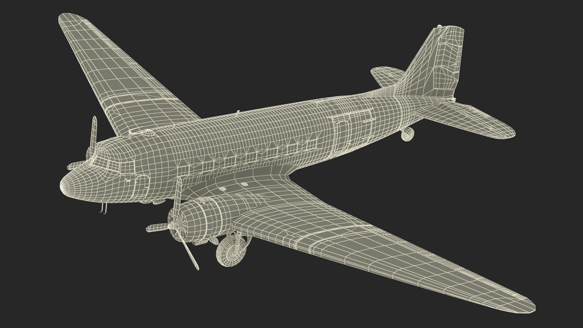 WWII Douglas DC-3 Skytrain Aircraft 3D https://p.turbosquid.com/ts-thumb/tX/vGlIoR/2X/wwiidouglasdc3skytrainaircraftmb3dmodel052/jpg/1719220861/1920x1080/fit_q87/ffac54daf760c77314ee322ec1b1b2023b6adbe0/wwiidouglasdc3skytrainaircraftmb3dmodel052.jpg