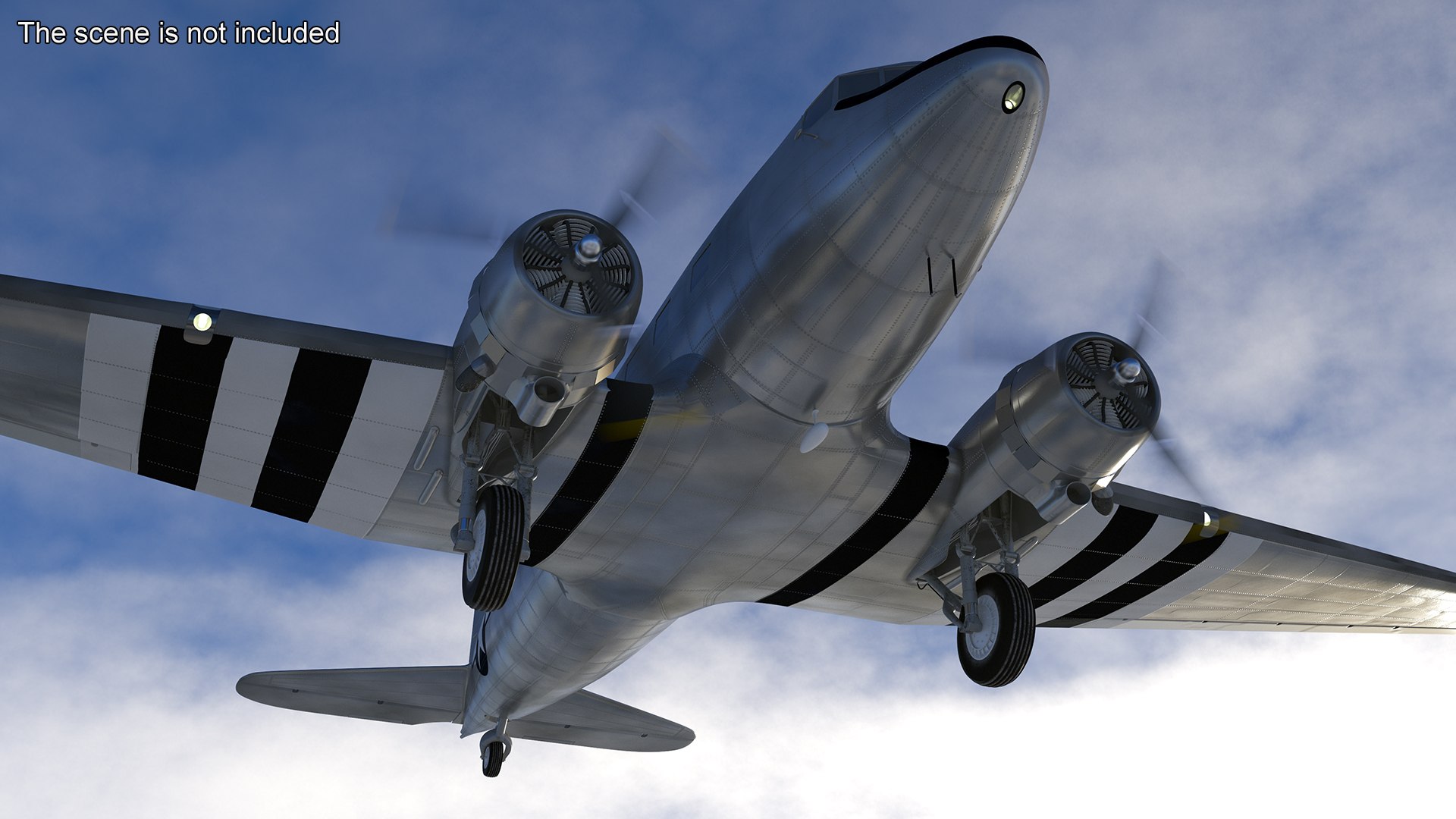 WWII Douglas DC-3 Skytrain Aircraft 3D https://p.turbosquid.com/ts-thumb/tX/vGlIoR/JF/wwiidouglasdc3skytrainaircraftmb3dmodel014/jpg/1719220667/1920x1080/fit_q87/40f3bca3947667b5ab6e1b6656317c2e4a9cdc33/wwiidouglasdc3skytrainaircraftmb3dmodel014.jpg