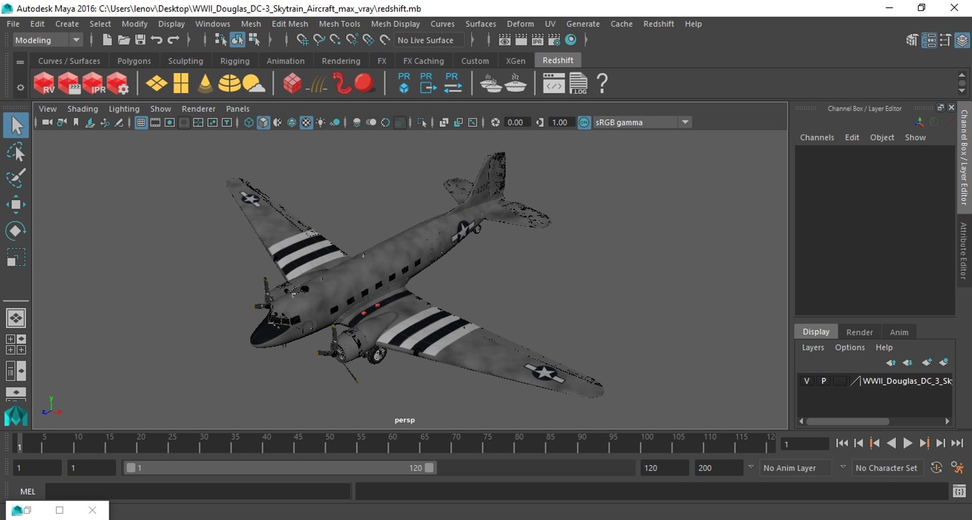 WWII Douglas DC-3 Skytrain Aircraft 3D https://p.turbosquid.com/ts-thumb/tX/vGlIoR/qQ/wwiidouglasdc3skytrainaircraftmb3dmodel047/jpg/1719220833/1920x1080/fit_q87/6d381ce01a75a4296dae35fac878a5097a44f44d/wwiidouglasdc3skytrainaircraftmb3dmodel047.jpg