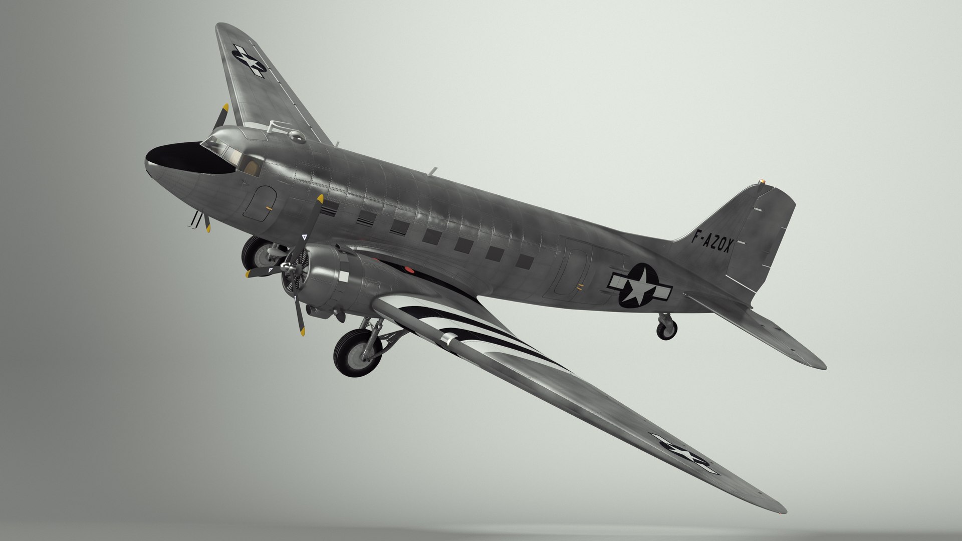 WWII Douglas DC-3 Skytrain Aircraft 3D https://p.turbosquid.com/ts-thumb/tX/vGlIoR/yM/wwiidouglasdc3skytrainaircraftmb3dmodel018/jpg/1719220679/1920x1080/fit_q87/370733471d097448ee66c17031fa8b7eb7554976/wwiidouglasdc3skytrainaircraftmb3dmodel018.jpg