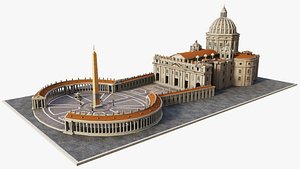 3D model Piazza San Pietro v2