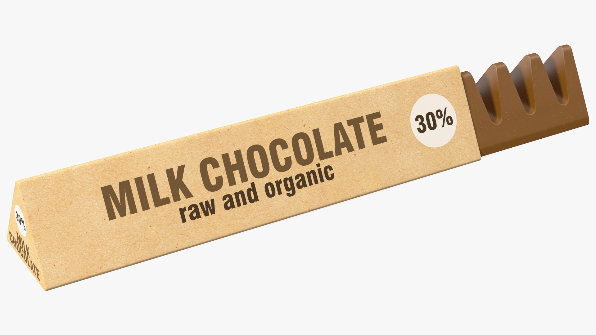 Opened Craft Chocolate Bar 3D model preview