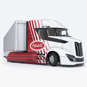 Peterbilt Supertruck 2 with Trailer Rigged