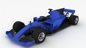 Formula 1 Season 2022 F1 Race Car blue 3D model