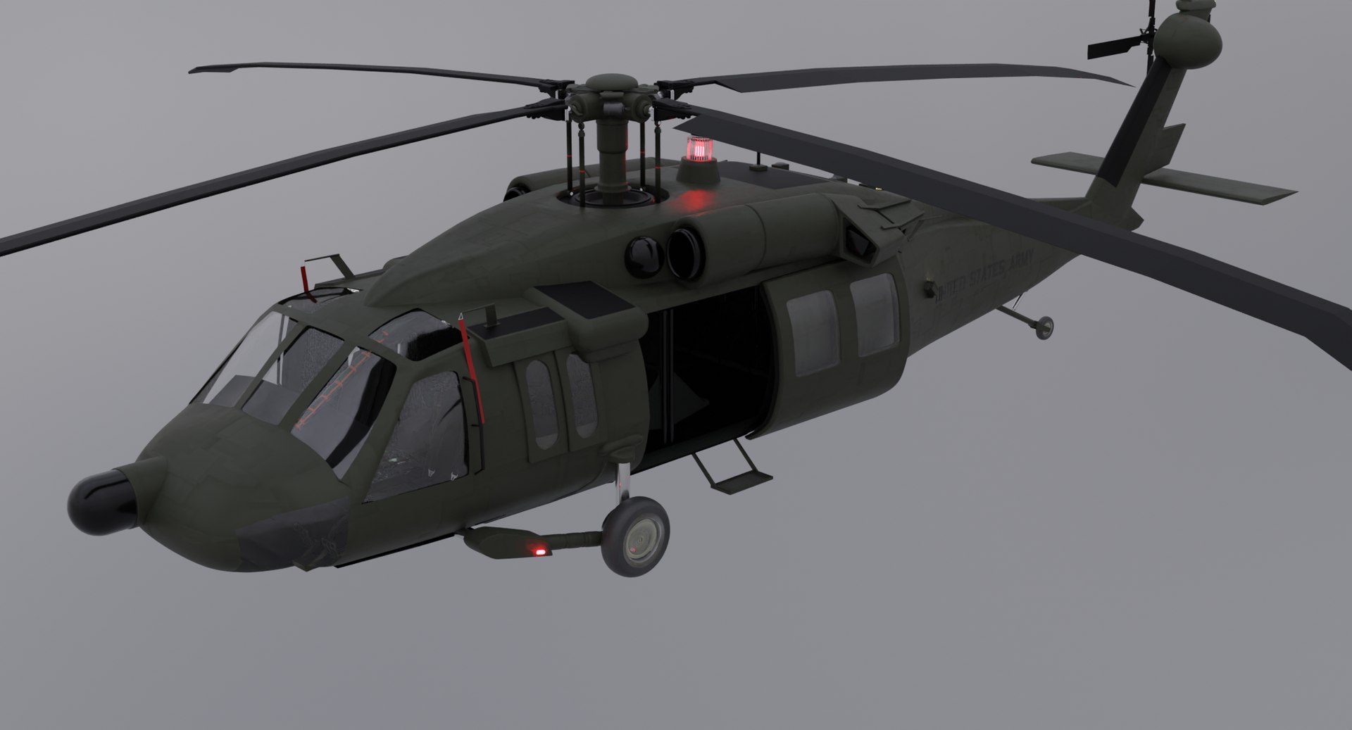 3D Black Hawk Helicopter with Full Interior - TurboSquid 2104444