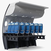 Aircraft Cabin Section with Passenger Seats