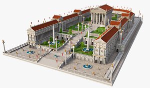 Caesarea Maritima Temple of Rome and Augustus model