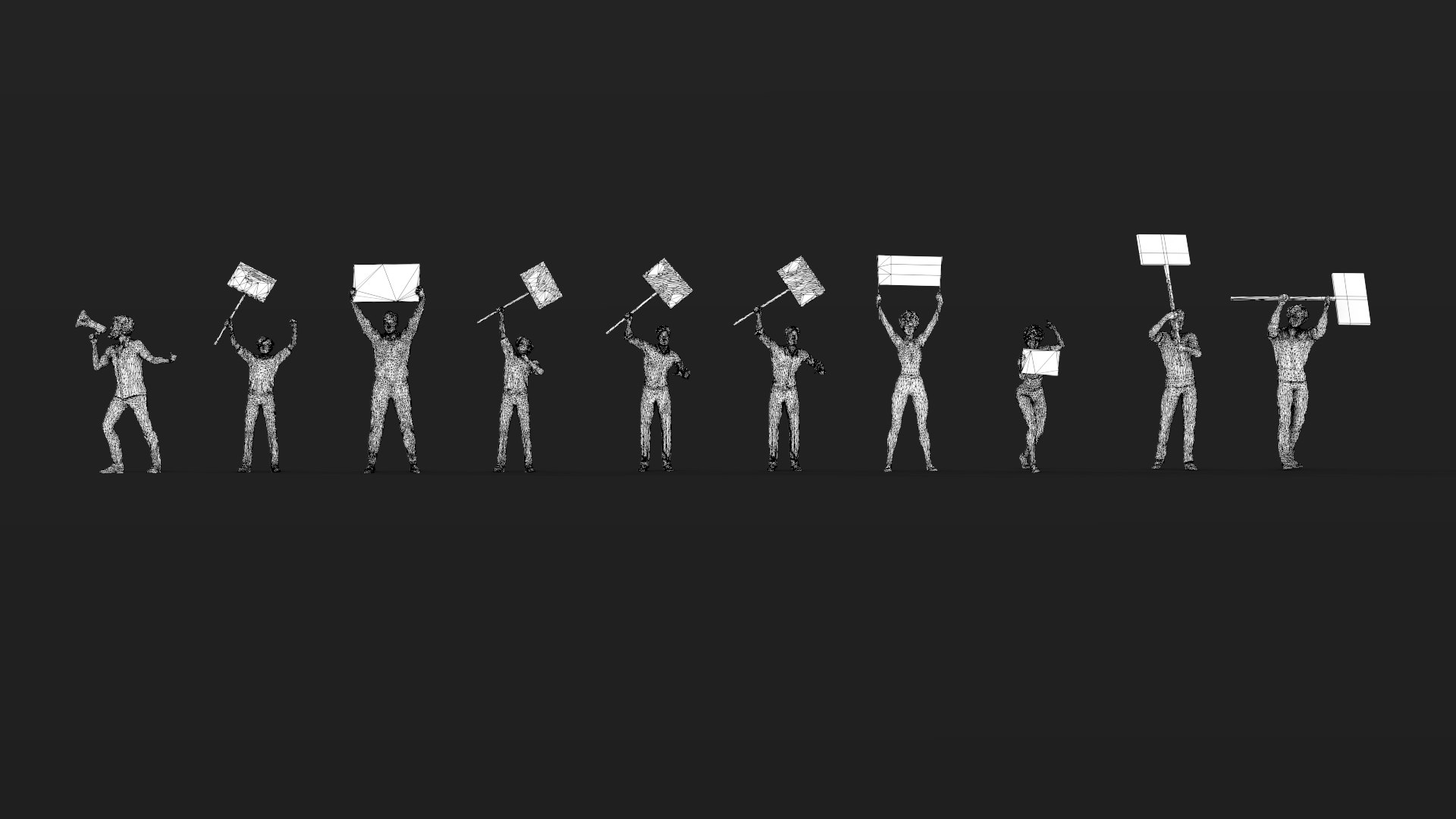 3D 113 Lowpoly People Crowd Pack Set-11 Model - TurboSquid 1729019