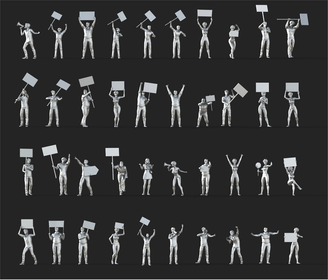 3D 113 Lowpoly People Crowd Pack Set-11 Model - TurboSquid 1729019