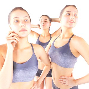 scanned 9 poses sport 3D model