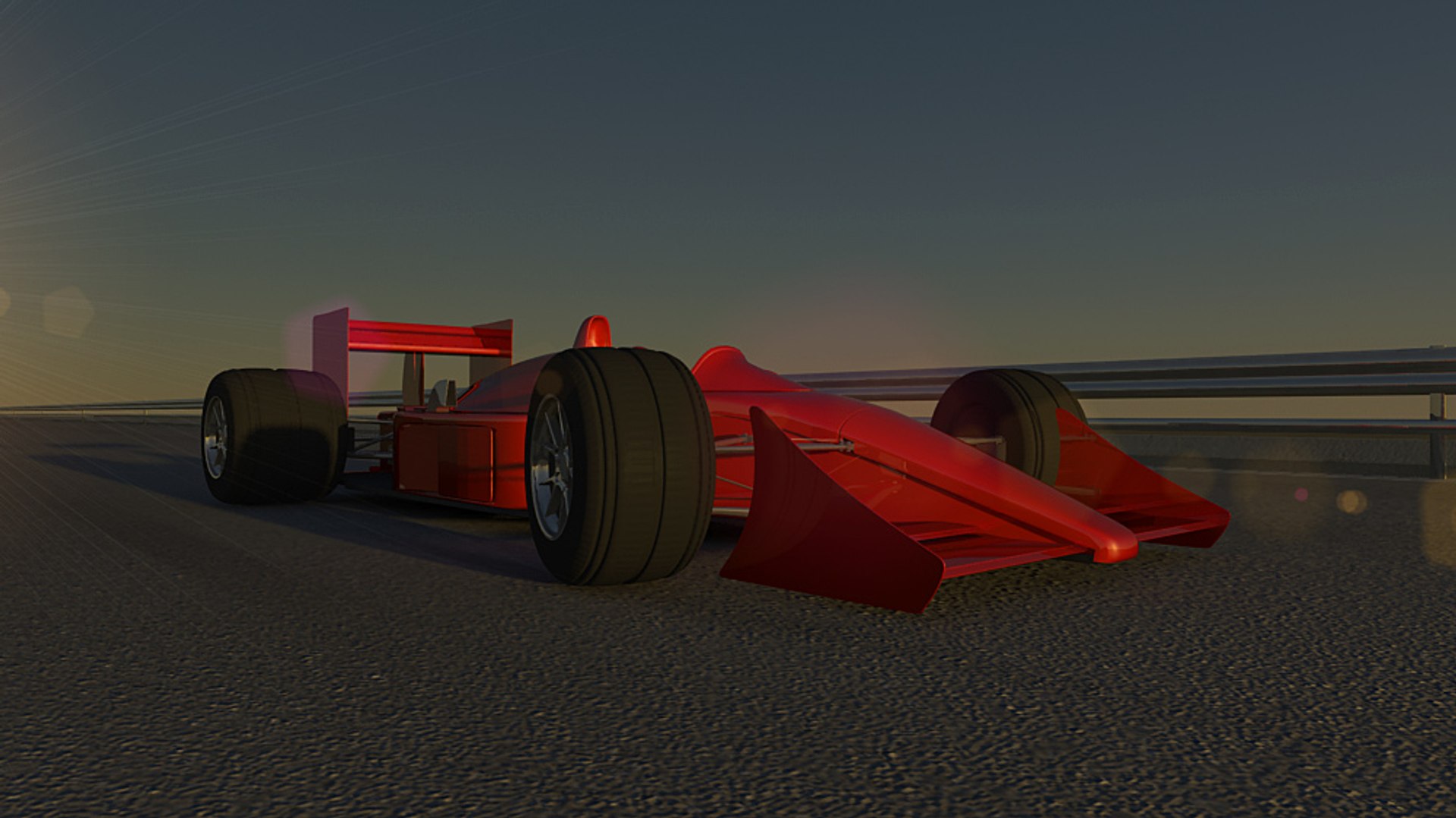 realistic formula racing car 3d model