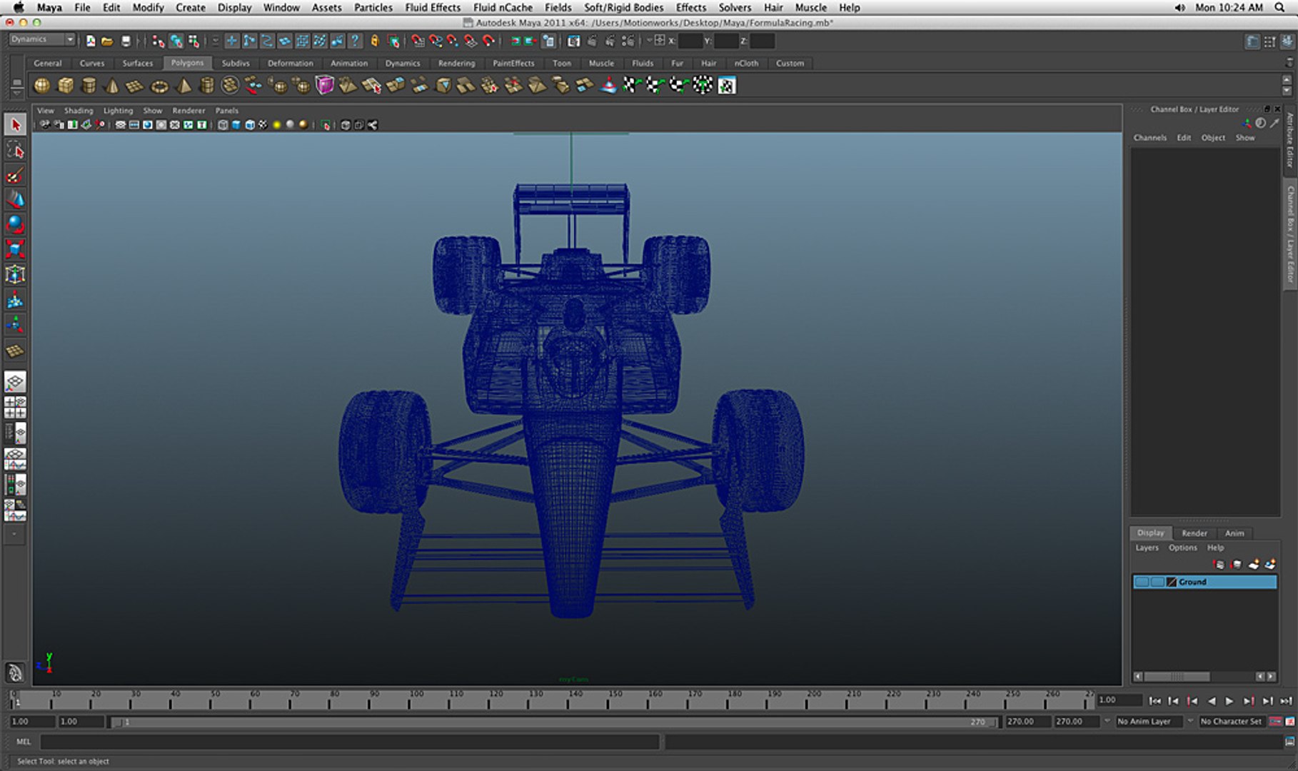 realistic formula racing car 3d model