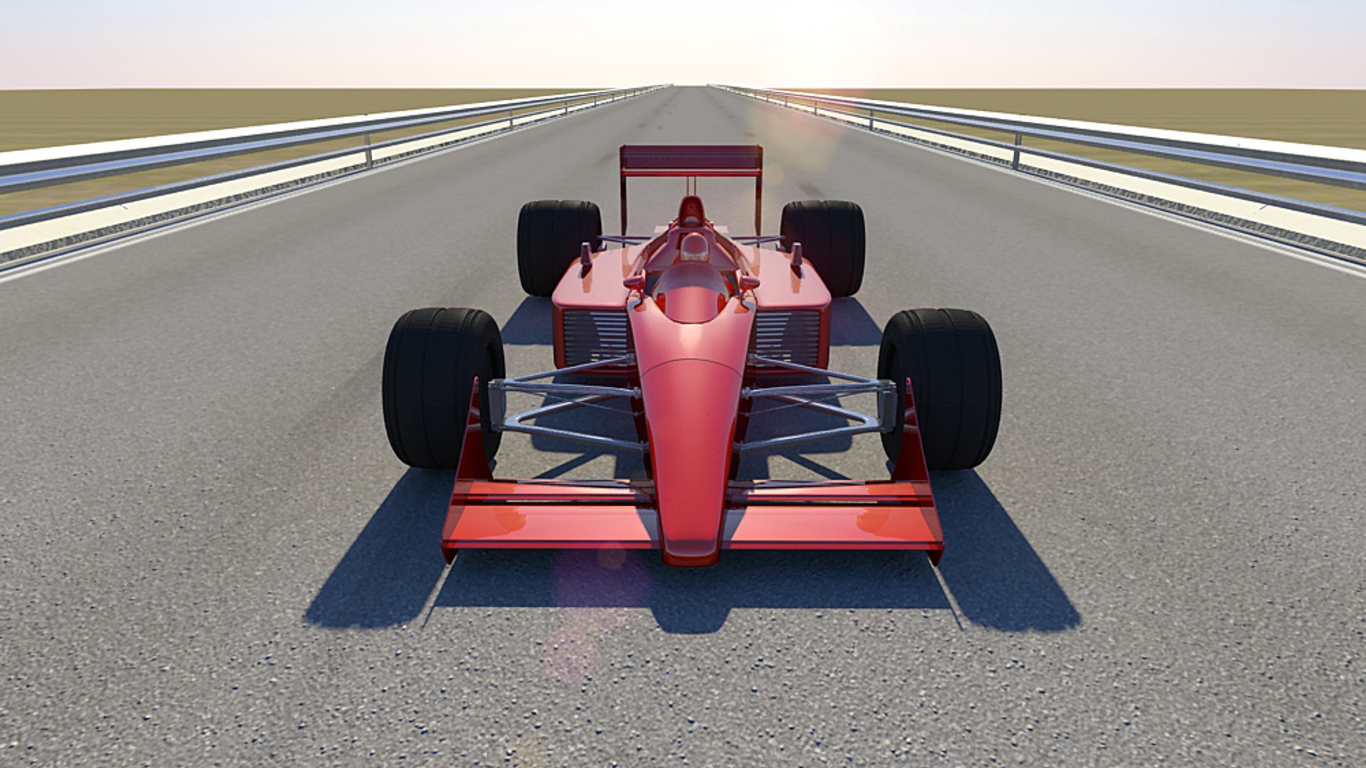 realistic formula racing car 3d model