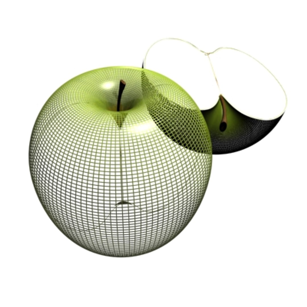 3d Apple Slice