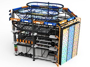 Modern Indoor Adventure Park And Ninja Warrior Obstacle Course