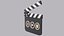 3D Cartoon Clapper Board