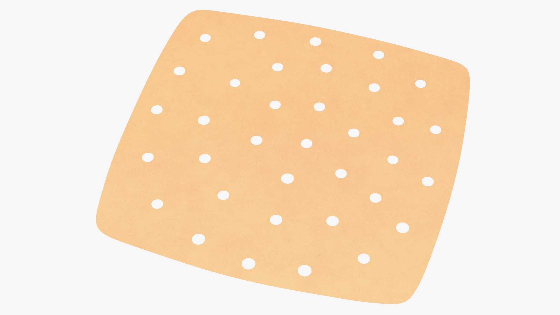 Perforated Air Frier Paper Liner Square 3D model preview