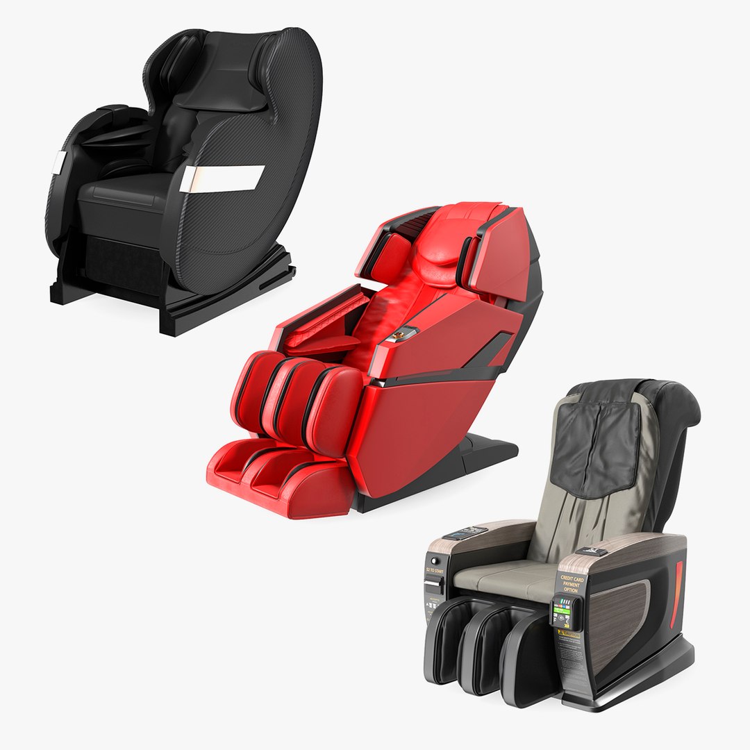 Massage Chairs Collection 2 3D model preview