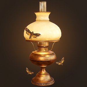 3D Oil Lamp - PBR Game Ready model