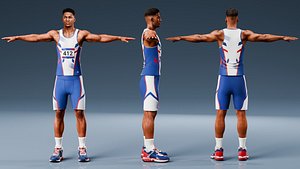 3D Runner Athlete - Rigged