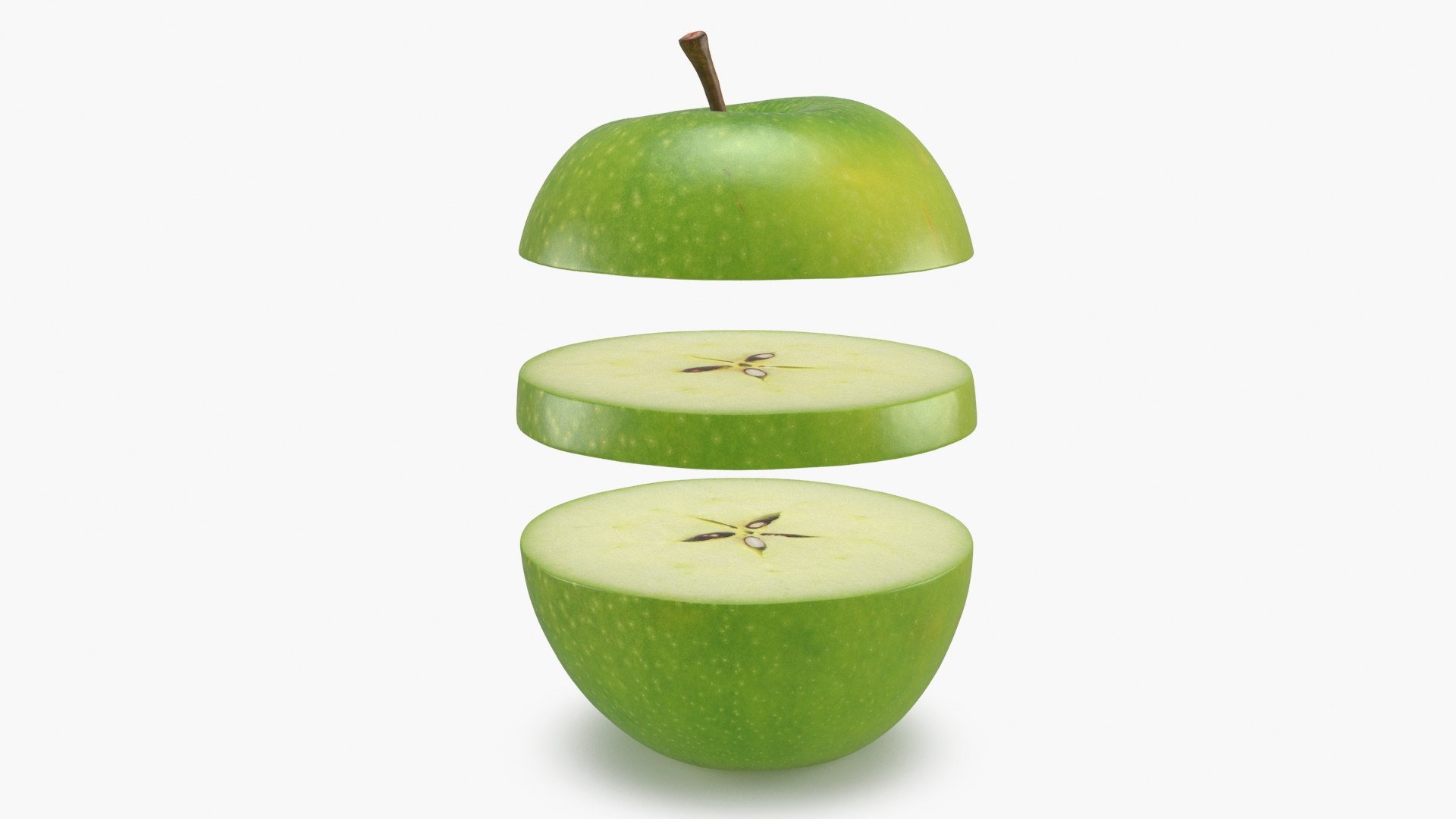3D model Green Apple Collection 2 https://p.turbosquid.com/ts-thumb/tY/eOM5Rc/Xl/greenappleslicev2_b0002/jpg/1742308121/1920x1080/fit_q87/10d7400b3b5b17eae78b57d257782ac440c165cc/greenappleslicev2_b0002.jpg