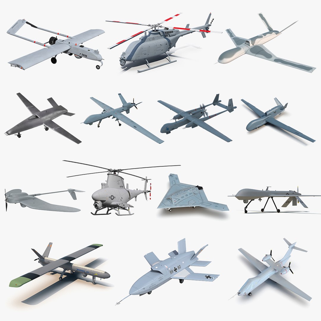 UAV Rigged 7 Collection 3D model preview