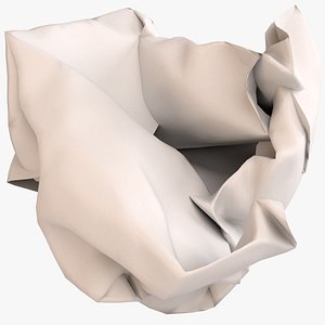 3D crumpled ball paper