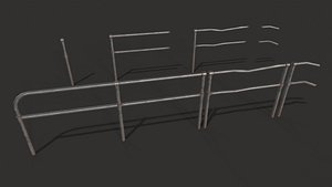 3D Fence Metal set model