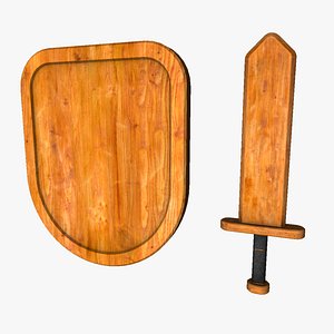 Small Wooden Sword And Shield