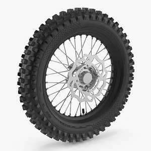 3D Motocross Motorcycle Front Wheel