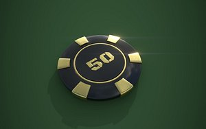 Golden Poker Chip