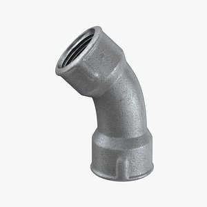 Galvanized Steel Pipe Fitting 45 Degrees