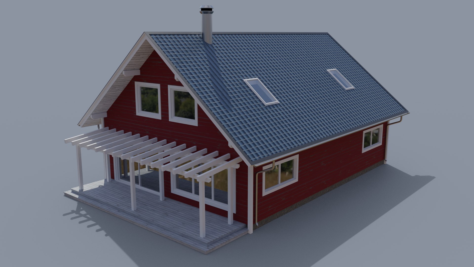 Scandinavian House 3D Model - TurboSquid 1586426